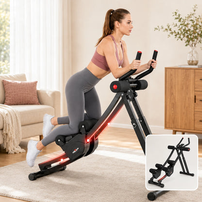 DualCore™ Dual-Track Ab Machine, Adjustable Core Trainer for Home Gym