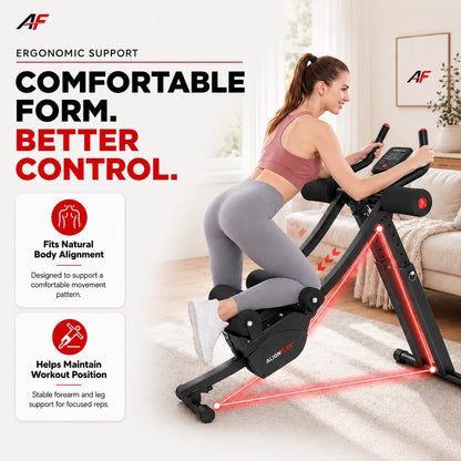 DualCore™ Dual-Track Ab Machine, Adjustable Core Trainer for Home Gym