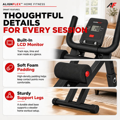 DualCore™ Dual-Track Ab Machine, Adjustable Core Trainer for Home Gym
