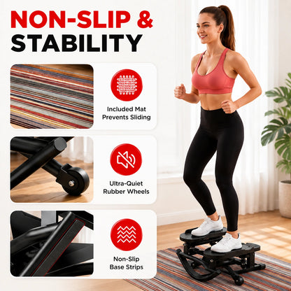 Relivo™ 3D Mini Stepper with Resistance Bands