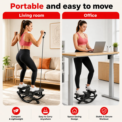 Relivo™ 3D Mini Stepper with Resistance Bands