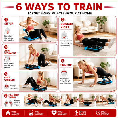 Relivo™ Adjustable Ab Machine, Rebound Core Trainer for Home Workout