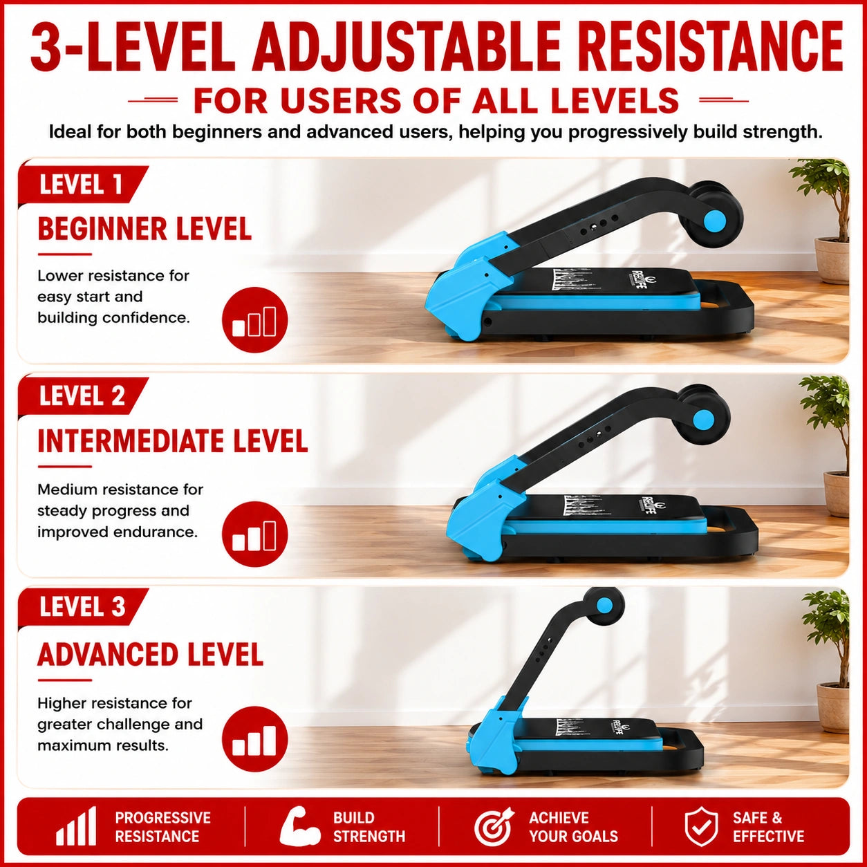 Relivo™ Adjustable Ab Machine, Rebound Core Trainer for Home Workout