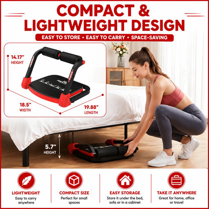 Relivo™ Adjustable Ab Machine, Rebound Core Trainer for Home Workout