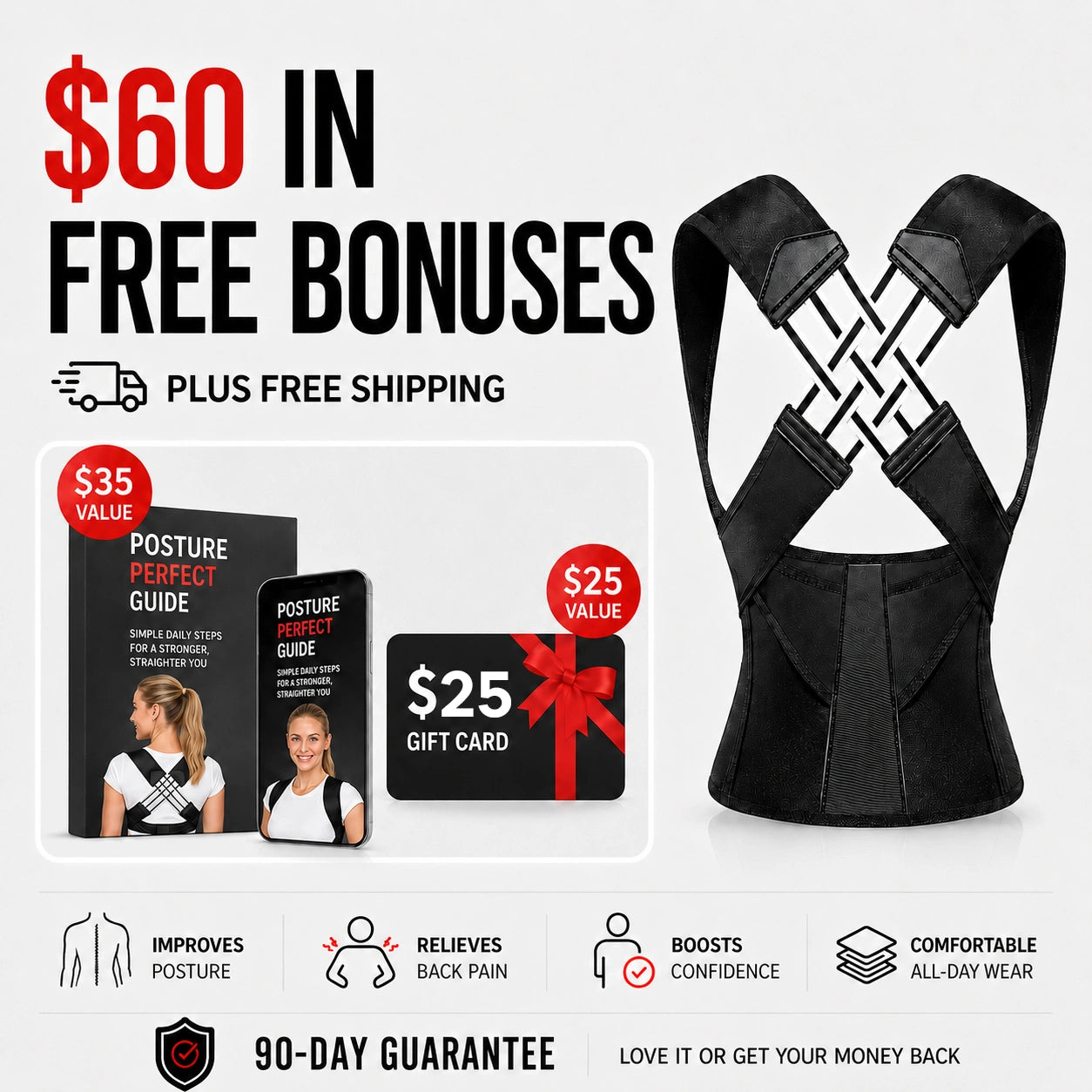 AlignFlex™ Posture Corrector Brace | Daily Posture Awareness Support