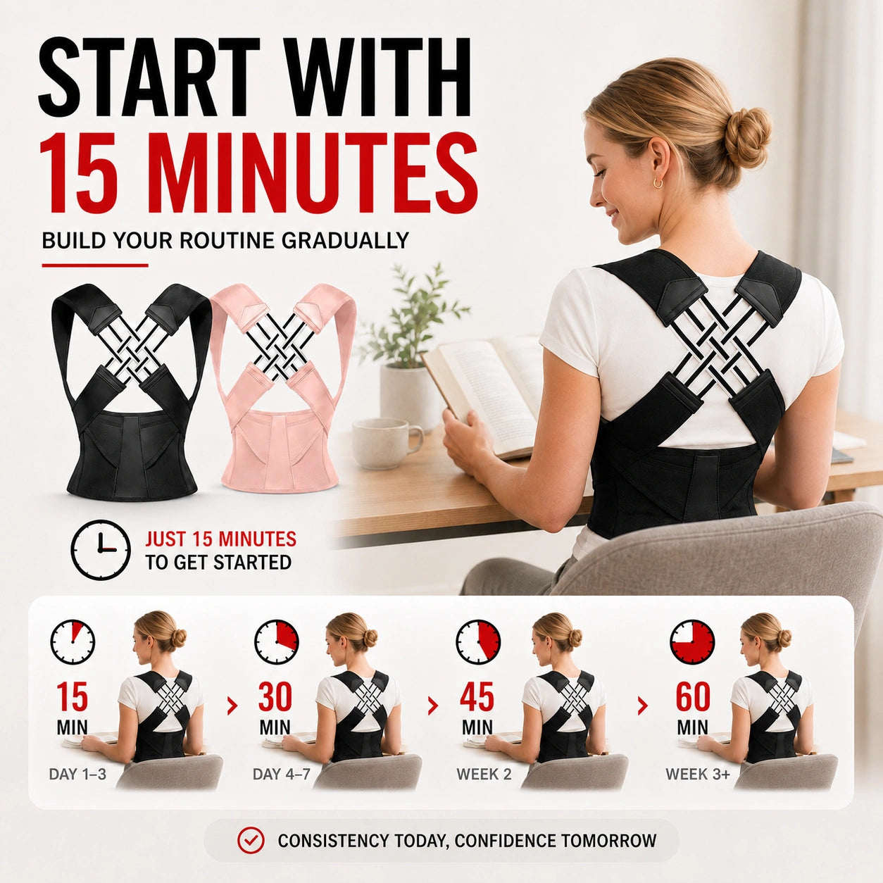AlignFlex™ Posture Corrector Brace | Daily Posture Awareness Support