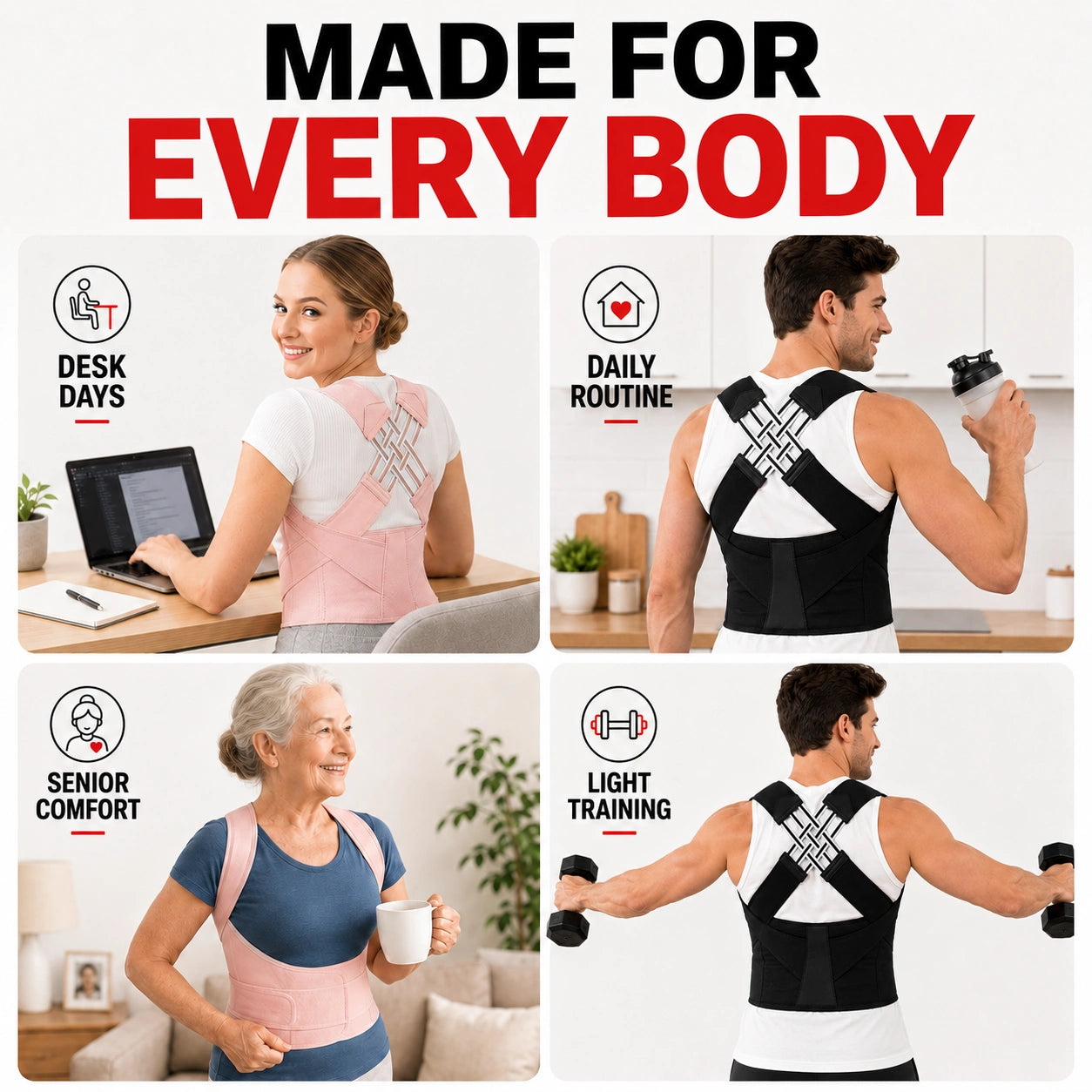 AlignFlex™ Posture Corrector Brace | Daily Posture Awareness Support